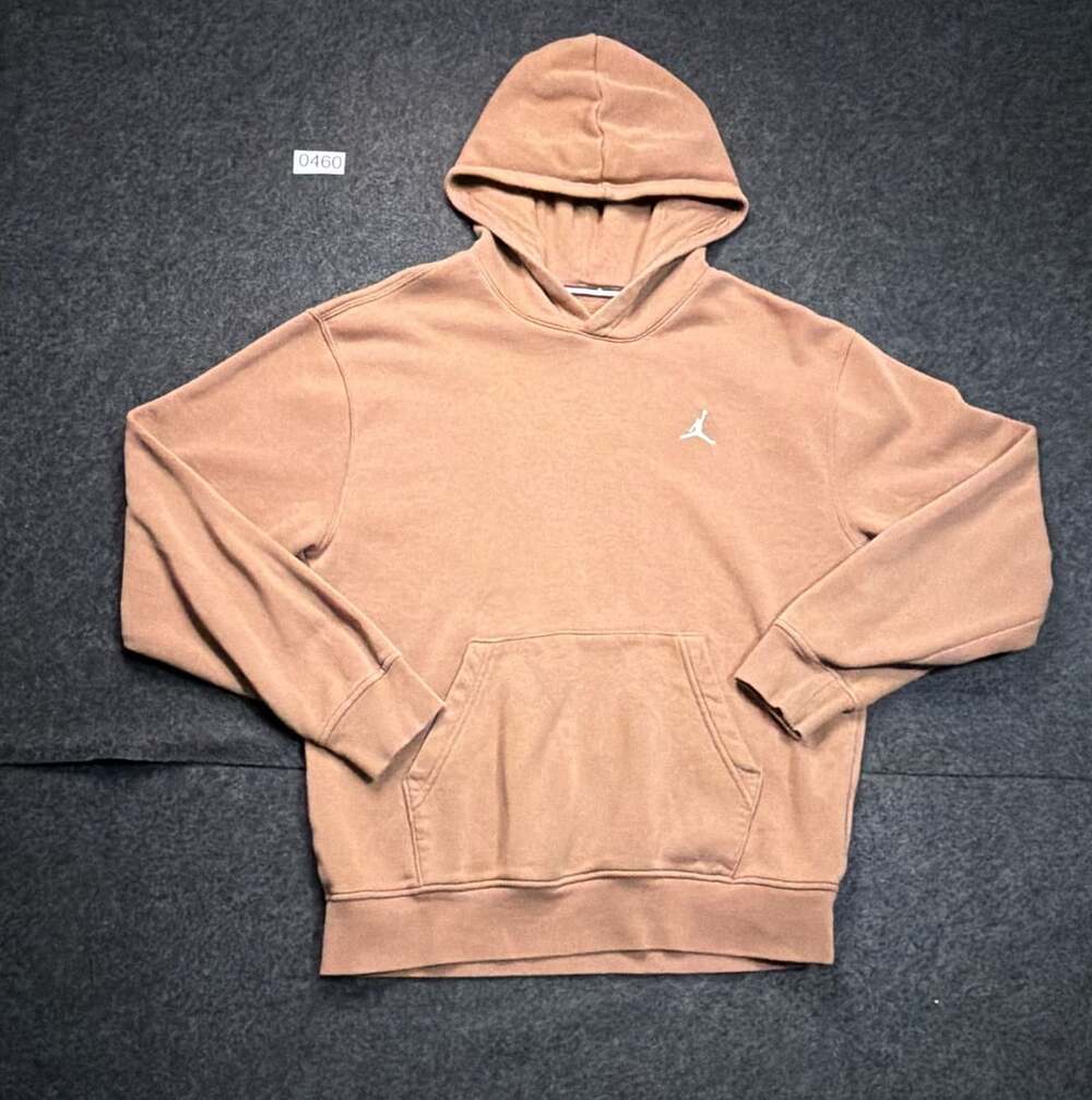 Jordan Brooklyn Fleece Pullover Hoodie Size S Brown